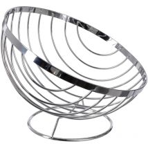 SG - Cesta de acero cromado 'Oblik' 26,5 cm - Plata