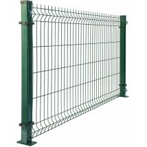 Pannello Rigido per Recinzione Border 200x123 cm – Maglia 20x5 cm – Filo Ø 5 mm – Plastificato Verde RAL6005 – Ferro Bulloni
