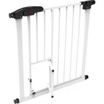 Kinderklasse tor mit metalltür 75x78h cm weiß - King Home