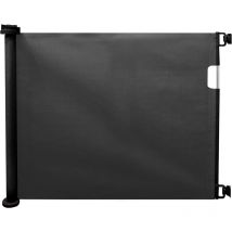 Versenkbares PVC-Babygitter 137x86h cm schwarz - King Home