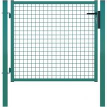 Cancello pedonale montato zincato + plasticato verde cm 100 h.cm 100 Ferrobulloni