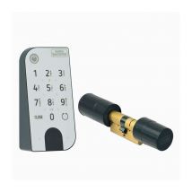 Burg Wachter - Juego de llave electrónica 5001 cilindro y llave código antracita+blanco burg-wächter