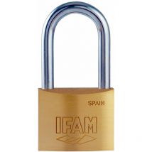 Ifam - candado K50AL. latón. 50mm. con 2 llaves. arco largo.