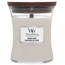 Candela Clessidra Media Medium Jar Warm Wool Woodwick