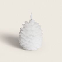 Candela led Cera Naturale a Pile Konggle Bianco