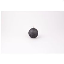 Candela sferica Glitter graphite – Diametro 8 cm, Altezza 7,5 cm – MERCURY