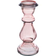 Candelabro In Vetro Jody Blu Zaffiro H 40cm Prodotto Con Vetro Riciclato -ø17 X H 40cm / Rosa Cipria