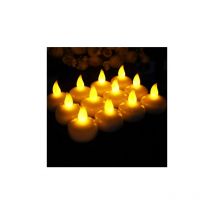 Candele galleggianti led bianco caldo a batteria acqua sensore 12 pz. senza fiamma matrimonio compleanno san valentino