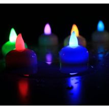 Shopping In Rete - candele galleggianti led rgb a batteria acqua sensore 12 pz. senza fiamma matrimonio compleanno san valentino