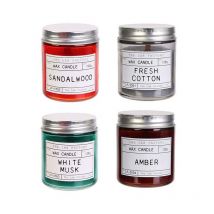 The Home Deco Factory - Candele profumate in barattolo Lab 8 cm (Set di 4)