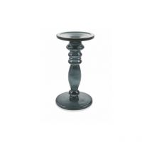 Candeliere in vetro D10.5XH20.5 grigio