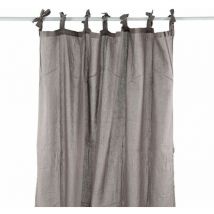 Candice - Voilage xxl en coton beige 140x300 - Beige