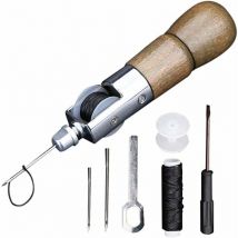 Candyse 7 Pièces/Set outils de couture en cuir bricolage en cuir outil de couture à la main kit (173mm)