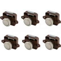 Ulisem - Bouton Poussoir Loquet Sans Clé Verrou à Bouton Poussoir Chrome Bouton Poussoir Catch Serrure de Meuble Fermoir pour Meubles pour rv Voiture