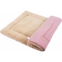 Matelas pour Chien, Matelas pour Animaux De Compagnie, Couverture De Chien XZ014 (m (75 55CM), Short Plush Pink) - Ulisem