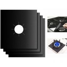 Plaque de Cuisson à Gaz Protection d'écran, 4pcs Anti-adhésif Réutilisable Protection Cuisinière Protection Gazinière, 270x270mm, - Ulisem