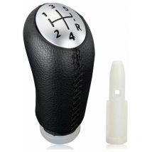 Pommeau de levier de vitesse manuel pour Renault Clio iii 2005-09, Megane 2 Laguna 2003-09, cuir noir, avec adaptateur - Ulisem