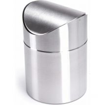 Candyse Poubelles de table Poubelles de table Poubelles Poubelles de cuisine Poubelles cosmétiques Couvercle pivotant en acier inoxydable