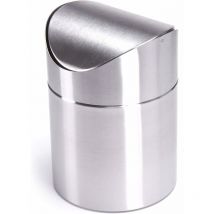 Candyse Poubelles de table Poubelles de table Poubelles Poubelles de cuisine Poubelles cosmétiques Couvercle pivotant en acier inoxydable