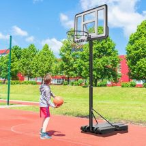 Canestro Da Basket Portatile Con Ruote, Altezza Regolabile 230-304 Cm, Canestro Da Basket Con Supporto, Per Bambini E Adulti, Base Riempibile Con 