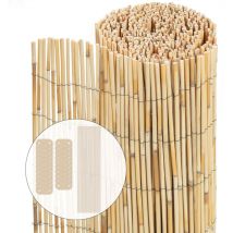 Canisse en roseau naturel Brise vue avec attaches de fixation 160x600cm