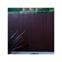 Canisse occultante en pvc imitation noyer 2.50 m - Long 27.50 m, Hauteur 1.80 m