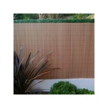 Canisse occultante en pvc imitation Teck 2.50 m - Long 22.50 m, Hauteur 1.80 m
