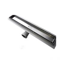 Bernstein - Canal de douche en acier inoxydable GT01 - pour les douches de plain-pied - longueurs au choix800mm