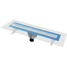 First Plast - Caniveau de douche à l'italienne Pratiko2 600x60mm - Grille Cubo