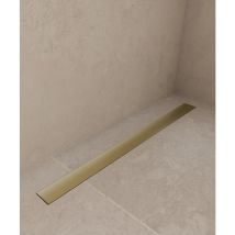 Caniveau de douche en inox Doré brossé - 100 cm