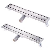 Finmrys - Caniveau de Douche Italienne 80cm Acier Inoxydable Caniveau de Sol à l'italienne Grille Pour caniveau - Siphon de canal de douche avec