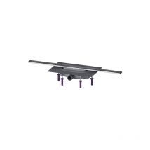 Kessel - Caniveau de douche Linearis Infinity 60 l : 1100 mm, dn 40, inox brossé, blocage mécanique des odeurs Megastop