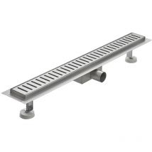 Caniveau de douche à l'italienne à carreler en acier inox mod. Stripe 90 cm