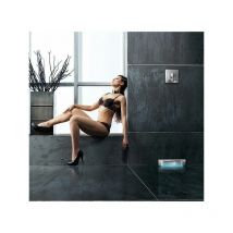 Kessel - Caniveau de douche mural Scada Grille : Grille invisible - Eclairage led : Variation de couleur