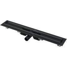 Alcaplast - Alcadrain Douchegoten - Bac à douche 300 mm, avec bord pour grille perforée, noir mat APZ101BLACK-300