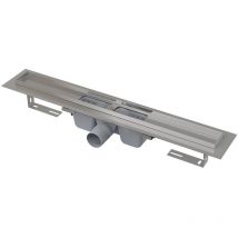 Alcaplast - Alcadrain Douchegoten - Bac à douche 300 mm, avec rebord pour grille perforée, acier inoxydable APZ1-300