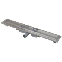 Alcaplast - Alcadrain Douchegoten - Caniveau de douche Low 550 mm, avec rebord pour grille perforée, inox APZ101-550