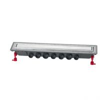 Caniveau douche à l'italienne Venisio Expert L.700 mm grille inox brossé/à carreler Wirquin 30720833, gris