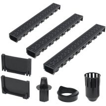 Caniveaux de drainage 3 pcs Plastique 3 m