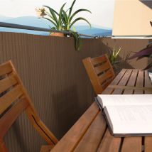 Cañizo Pvc Elegance Recycane Doble Cara 30 Mm Marrón 1,5x3 M