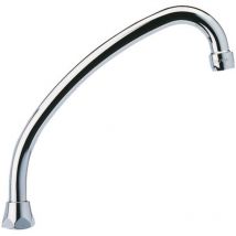 400811 Canna di Ricambio Rubinetto Cucina Universale Girevole Alta per Gruppo Lavello Bagno e Cucina, Ghiera 3/4 (Ø24,9mm) x 20 cm, compatibile con
