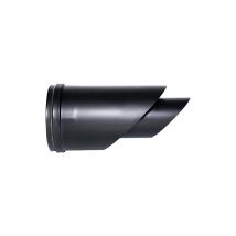 Canna fumaria tubo coassiale Terminale orizzontale nero d. 80/125 ce in acciaio 316 per stufa pellet Made in Italy uni 1856/2