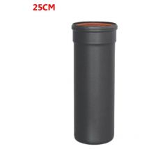 Canna fumaria tubo fumi lineare DIAM.80mm LUNG.250mm nero stufa a pellet