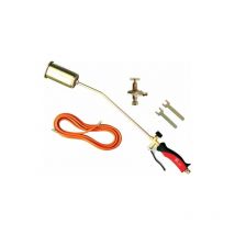 Cannello per gas in kit 75 cm con impugnatura a leva bruciatore ø 60 mm (15648)