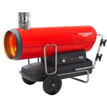 Canon à chaleur fioul 50kW mobile à combustion indirecte et thermostat intégré Mw Tools WDI170