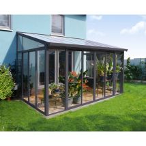 Chalet&jardin - Canopia San Remo Pérgola Cerrada De Aluminio 3X4.4 m Gris