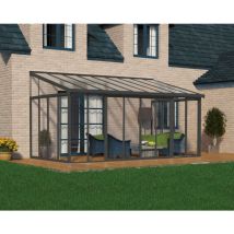 Canopia San Remo Pérgola Cerrada De Aluminio 3x5.6 M Gris