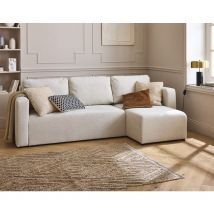 Bestmobilier - Canopy - canapé d'angle réversible - 4 places - convertible avec coffre - en tissu texturé