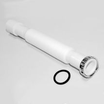 Canotto Estensibile con Ghiera 1 1/4" – Tube d'évacuation PVC – Diametro: 0.08m, Altezza: 0.45m, Profondità: 5.0cm – MASIDEF