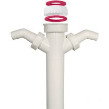 439002 Canotto Sifone Scarico Sottolavello Tubo Regolabile Raccordo Universale 1 1/2' e 1 1/4' - Schläfer